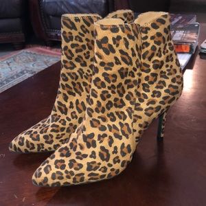 Cheetah Stiletto Ankle Booties